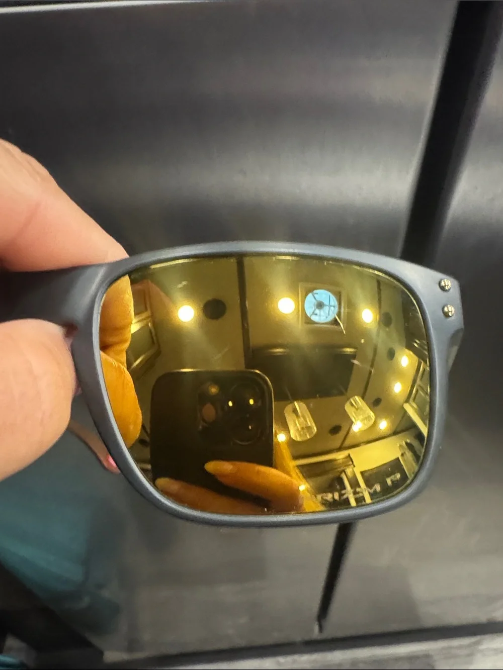 Oakley Holbrook Prizm P Sunglasses with Yellow/GoldMirrored Lenses - Black Frame